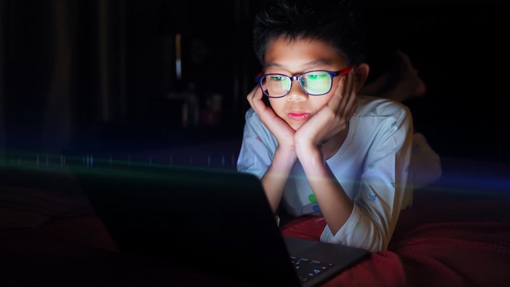 Child with glasses